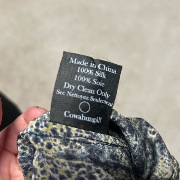 Vena Cava 100% Silk Tank Top Abstract Beaded Pocket Lightweight Size 6 - Picture 5 of 7